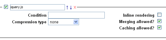 screenshot of the javascripts registry in the ZMI